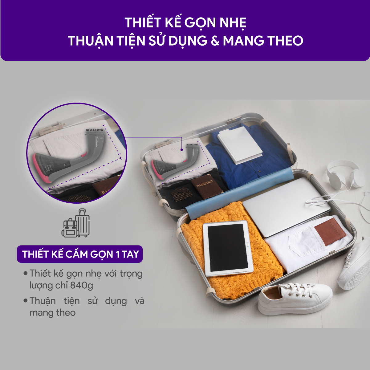 Mô tả Bàn Ủi Hơi Nước Cầm Tay BlueStone GSB-4033 - 1630W - 4
