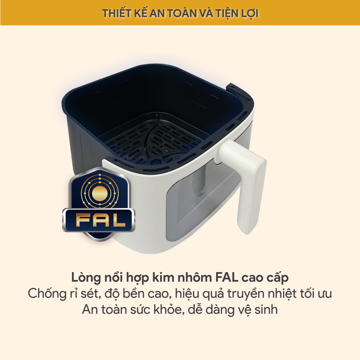 Mô tả Nồi Chiên Không Dầu BlueStone AFB-5853 - 7 Lít - 1500W - 6