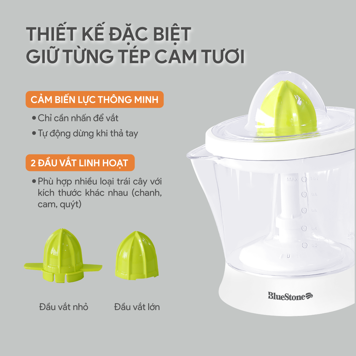 Mô tả Máy Vắt Cam BlueStone CJB-1129 - 1 lít - 40W - 2