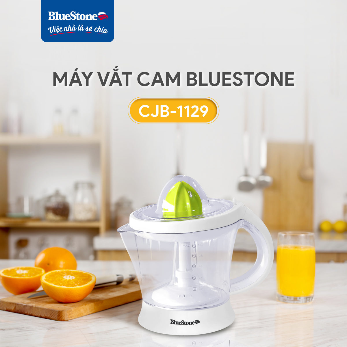 Mô tả Máy Vắt Cam BlueStone CJB-1129 - 1 lít - 40W - 9
