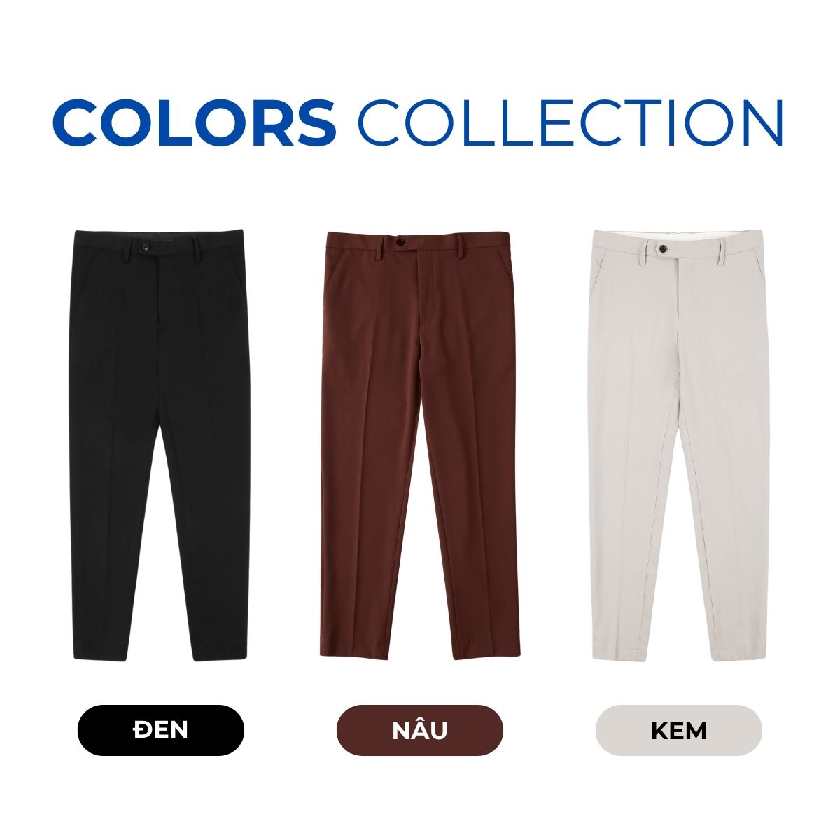 Mô tả Quần Tây Nam Công Sở Hàn Quốc AKUBA Cao Cấp Slimfit Dáng Suông Cotton Dày Dặn Đi Học | 01K3008 - 5