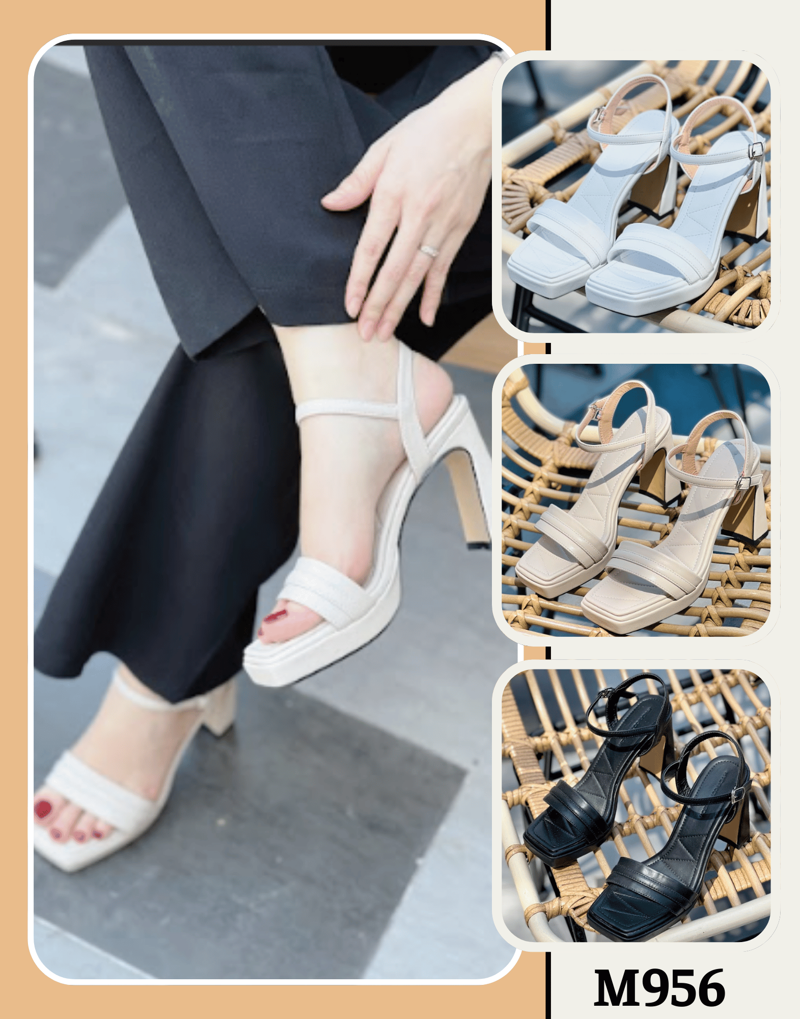 Chi tiết quai ngang giày HADU MM956