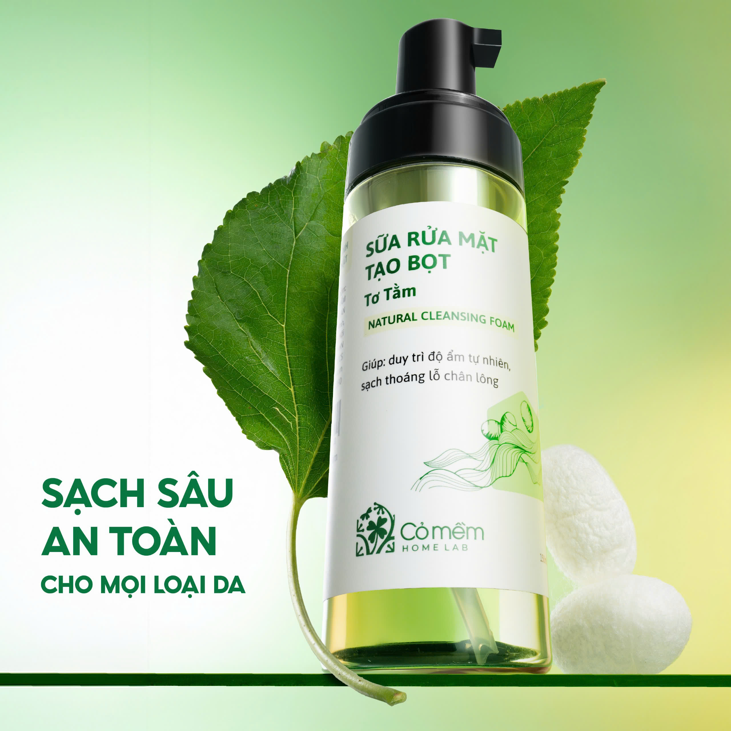 Mô tả Bộ Chăm Sóc Da 2 Bước Nước Tẩy Trang Và Bọt Rửa Mặt Mọi Loại Da Cỏ Mềm 300gr - 5