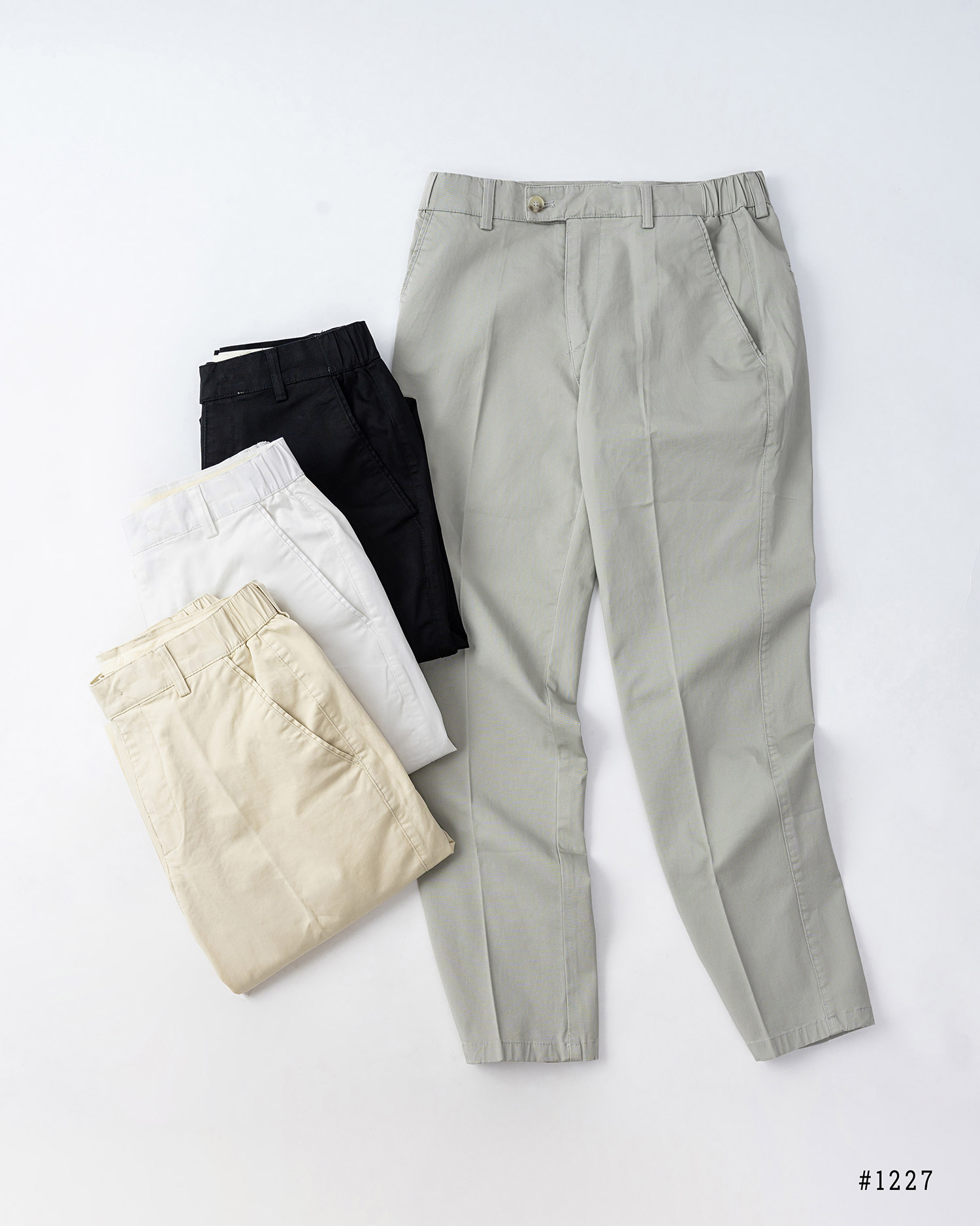 Quần Kaki Nam Trắng Carrot Fit DENIMST 1