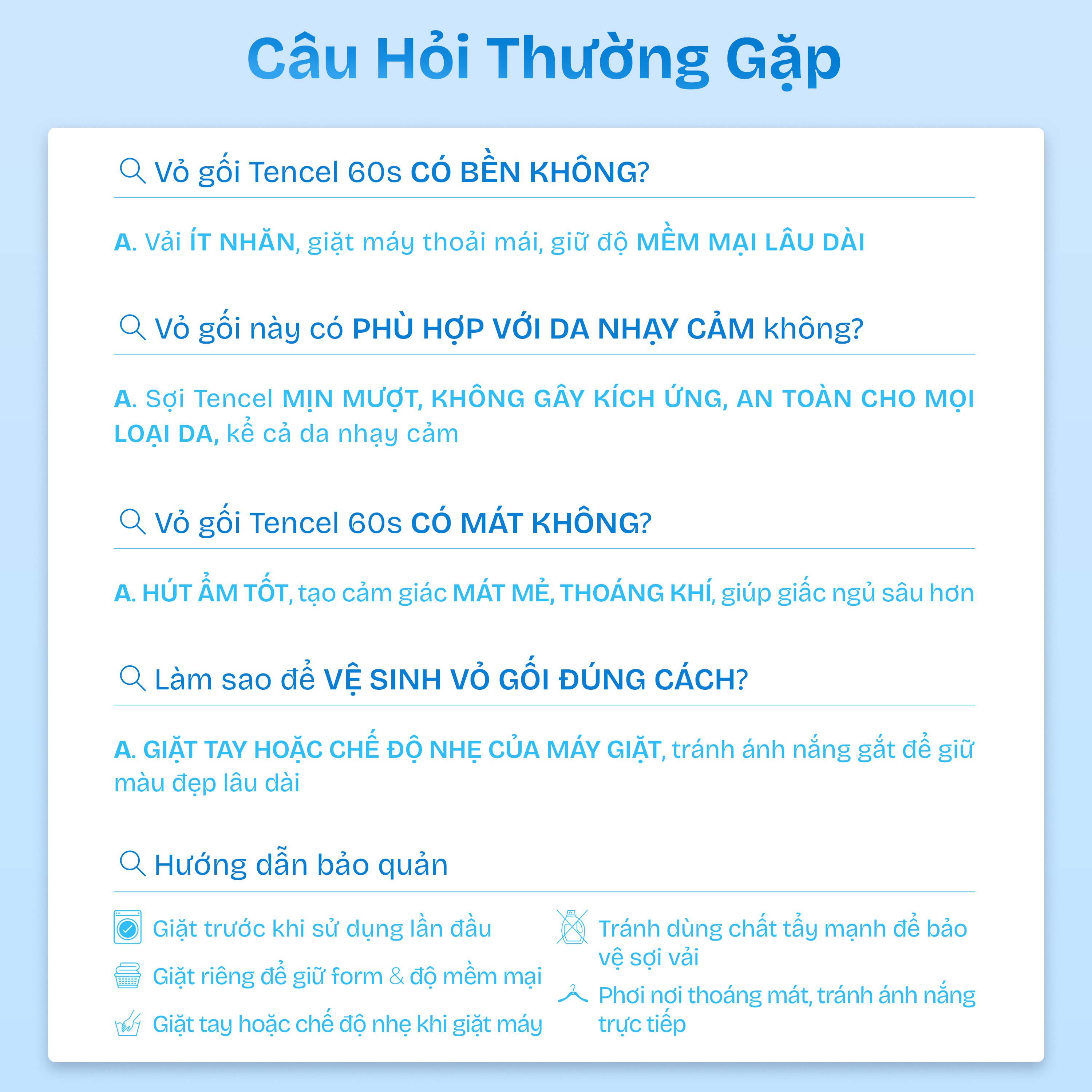 Vỏ Gối Tencel CHU MY 60s - Đa dạng màu sắc