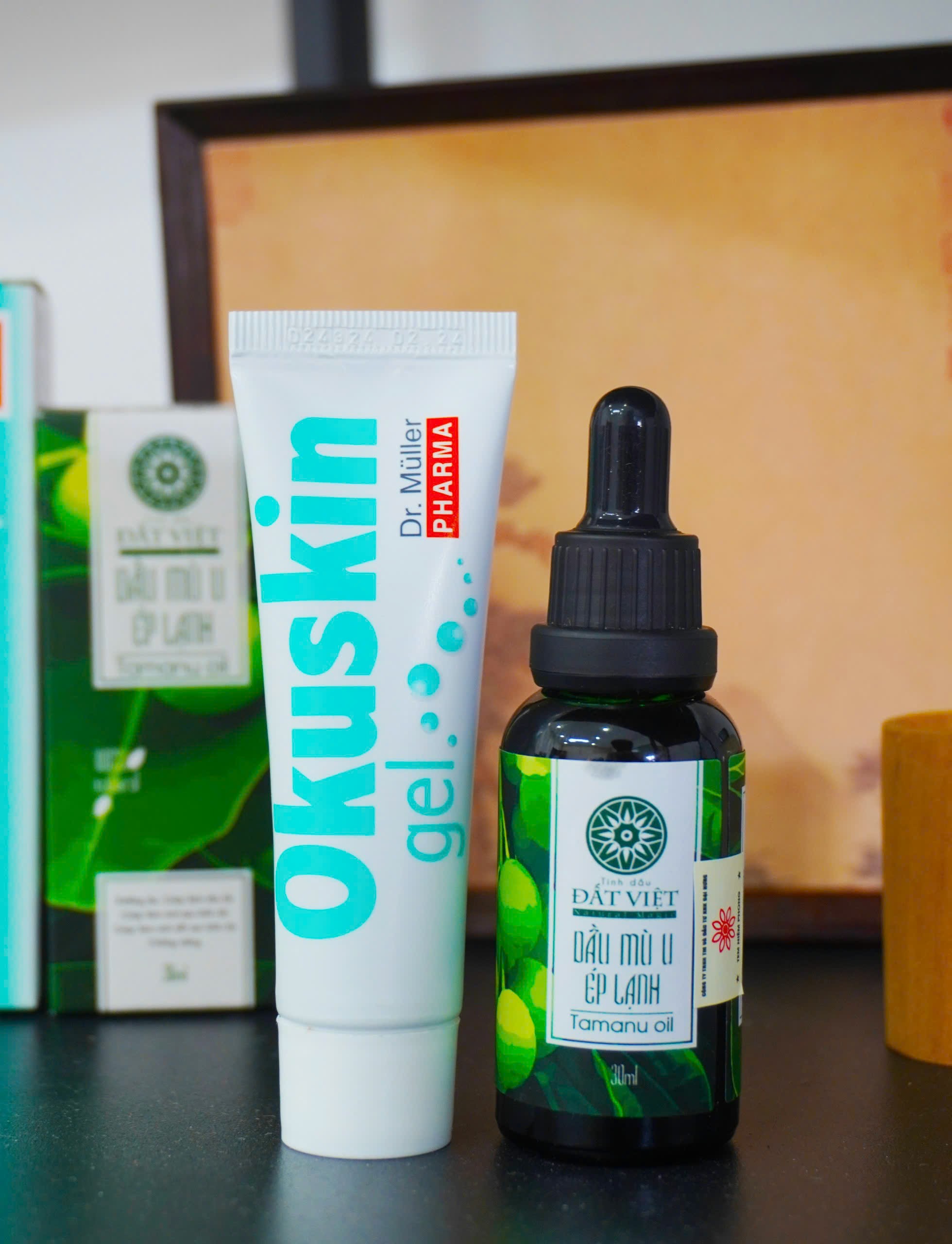 Mô tả Gel bôi hỗ trợ mờ sẹo Okuskin 10g & 30g, bôi vết th**ng hở, xoá xăm, xoá nốt ruồi, sẹo hậu phẫu - 1