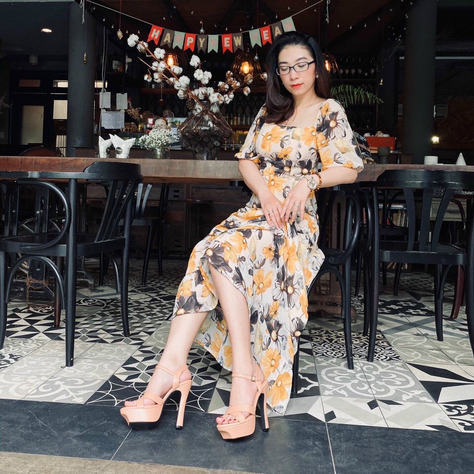 Mô tả Giày Cao Gót 12P Đế Vuông Quai Ngang HADU G128 Đúp Trước 3P BH 12 Tháng - 7