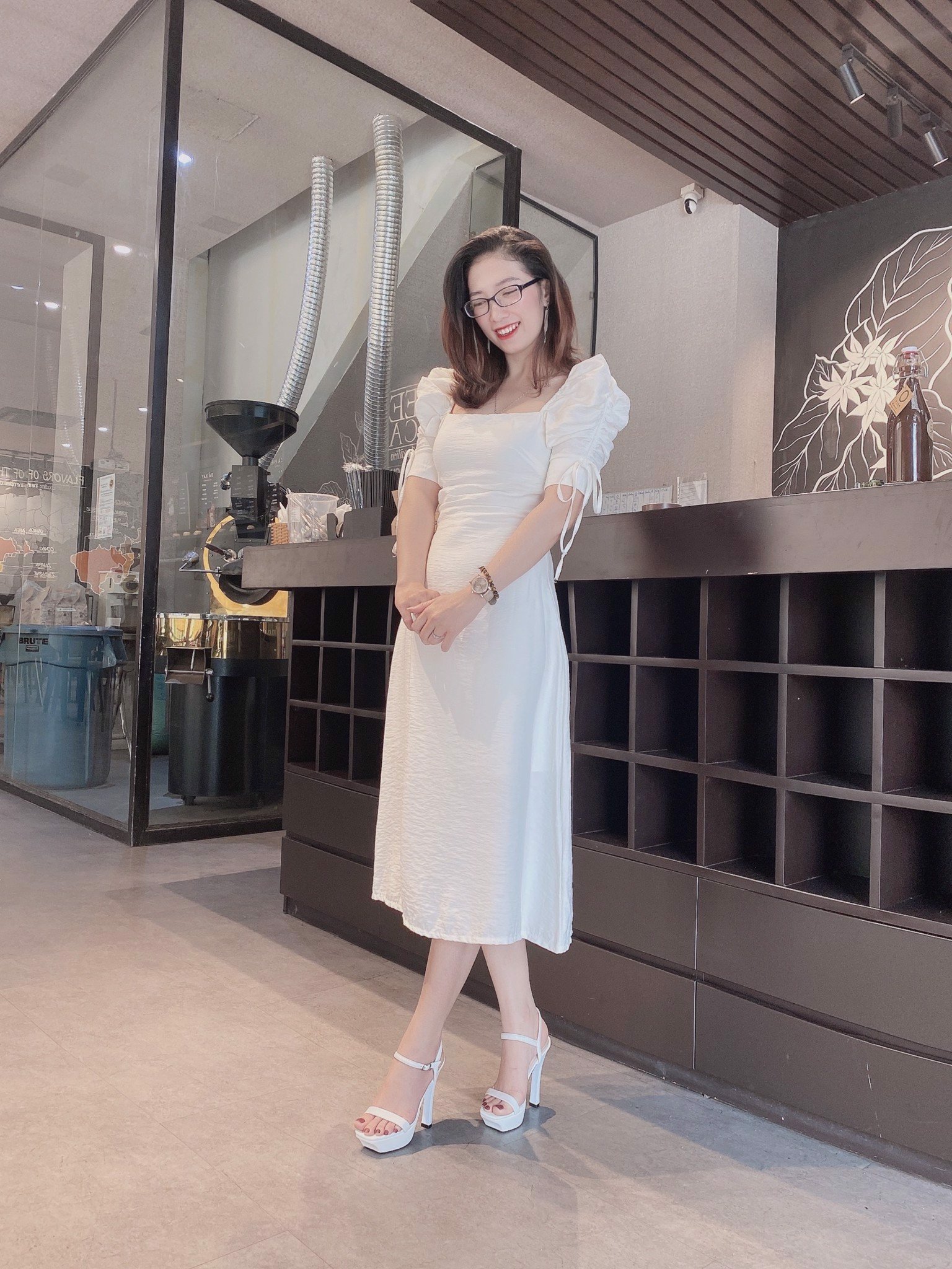 Mô tả Giày Cao Gót 12P Đế Vuông Quai Ngang HADU G128 Đúp Trước 3P BH 12 Tháng - 8