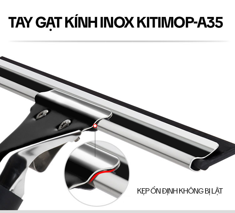 Mô tả Cây Gạt Kính Cầm Tay KITIMOP A35 - Cây Gạt Nước Cầm Tay, Gạt Kính Lau Kính Chuyên Dụng Cao Cấp - 1
