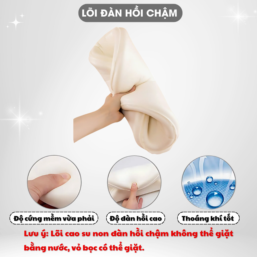 Mô tả Gối Cao Su Non Cao Cấp Dùng Gối Đầu Đệm Ngồi Tựa Lưng Hỗ Trợ Đau Vai Gáy Cho Văn Phòng Gối Ngủ êm Mềm Vỏ Gối Dễ Thương - 7