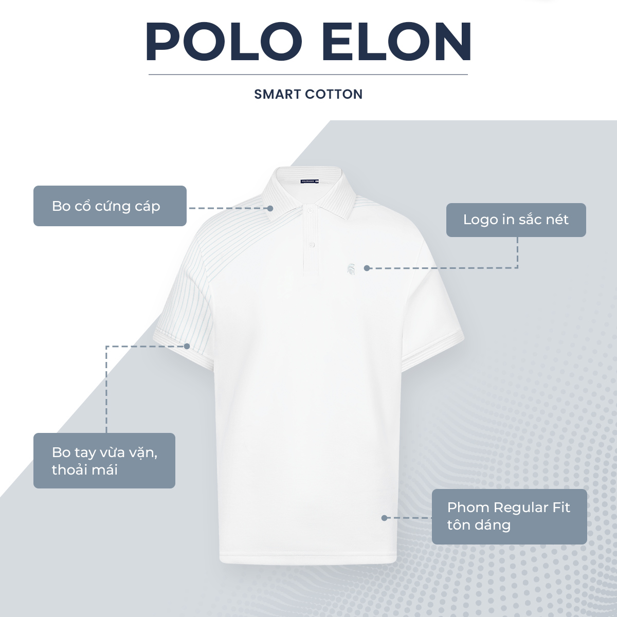 Mô tả Áo polo nam cao cấp ELON, BST SÁNH ĐÔI, vải cá sấu cotton interlock, thanh lịch, sang trọng - POLOMANOR - 2