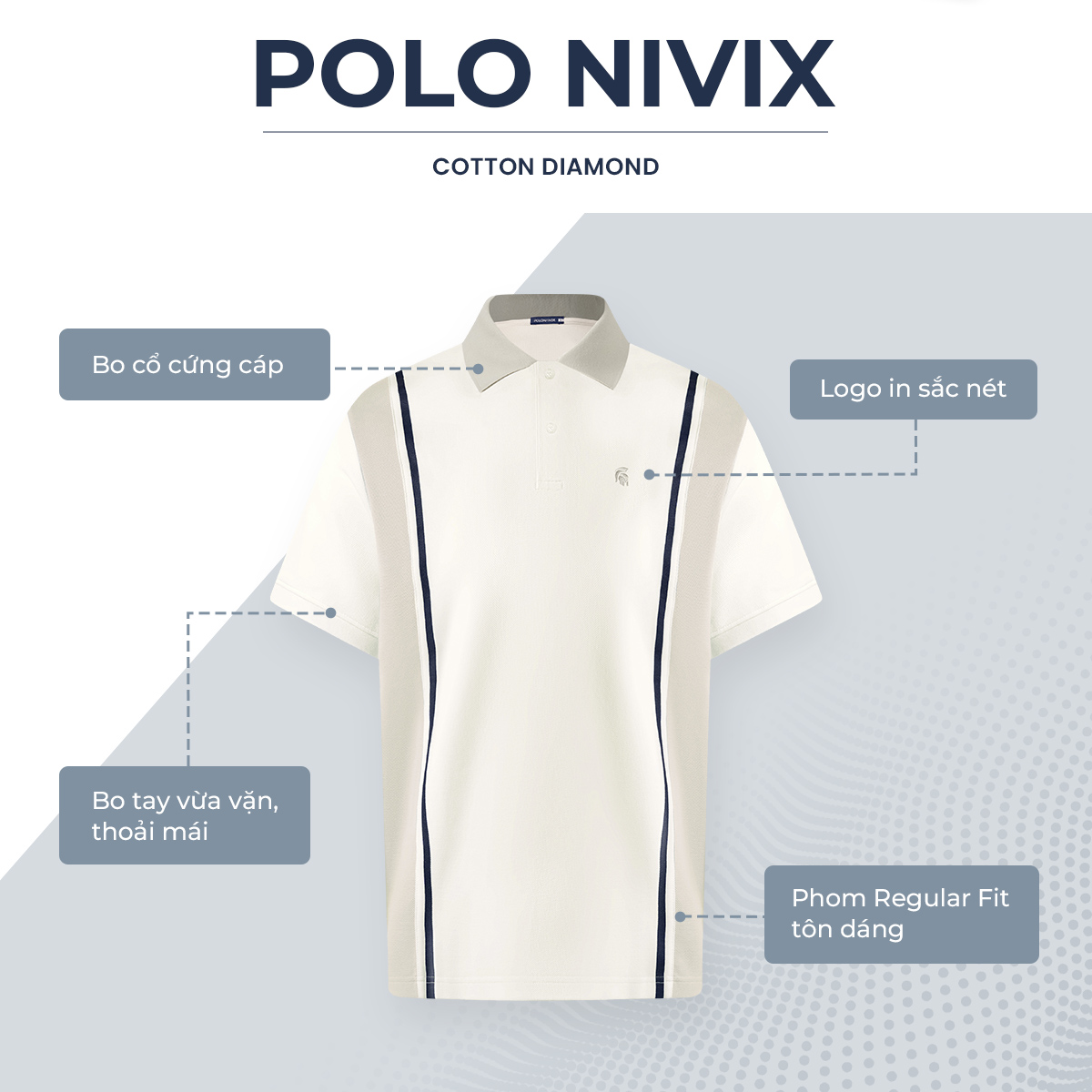 Mô tả Áo polo nam cao cấp NIVIX, BST SÁNH ĐÔI, vải cá sấu cotton interlock, thanh lịch, sang trọng - POLOMANOR - 2