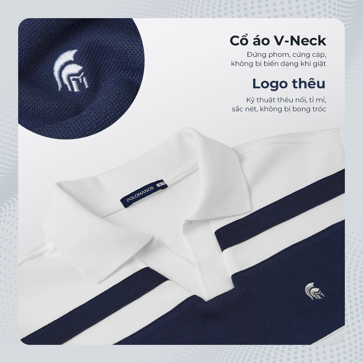 Mô tả Áo polo nam cao cấp DAVID, BST SÁNH ĐÔI, vải cá sấu cotton interlock, thanh lịch, sang trọng - POLOMANOR - 3