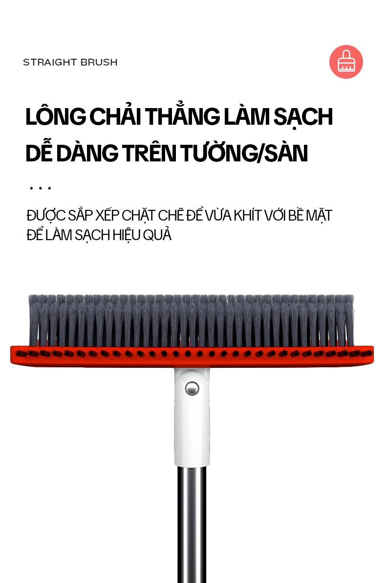Mô tả Cây Chà Sàn Nhà Tắm OKwife AGW-3458 - Chổi Chà Sàn Và Gạt Nước 3 Trong 1, Chổi Cọ Nhà Vệ Sinh Thông Minh - 7