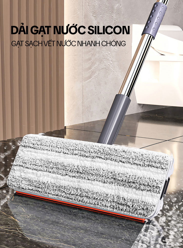 Mô tả Bộ Cây Lau Nhà KITIMOP SM33 PRO - Thùng Lau Nhà Tự Vắt Thông Minh, Chổi Lau Nhà Xoay 360 Độ, Lau Sàn Làm Sạch - 11