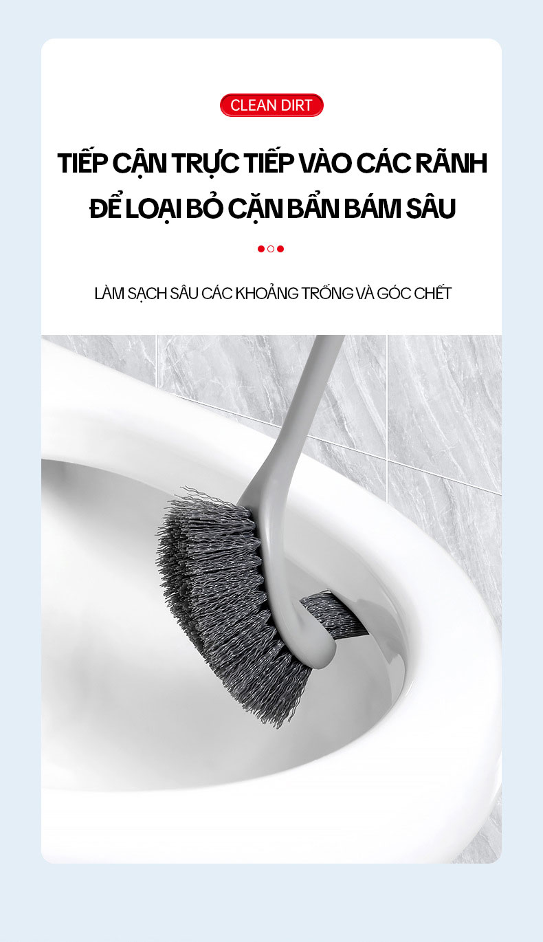 Mô tả Chổi Cọ Bồn Cầu 2 Mặt OKwife AGW-5746 - Cây Chà Bồn Cầu, Cọ Toilet Thông Minh, Bàn Chải Chà Bồn Cầu, Nhà Vệ Sinh - 3