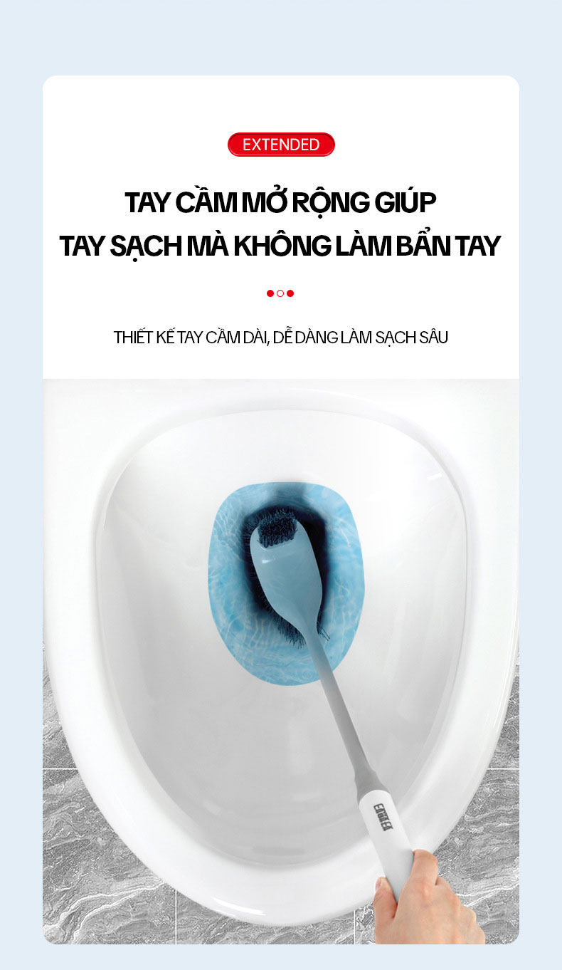 Mô tả Chổi Cọ Bồn Cầu 2 Mặt OKwife AGW-5746 - Cây Chà Bồn Cầu, Cọ Toilet Thông Minh, Bàn Chải Chà Bồn Cầu, Nhà Vệ Sinh - 5
