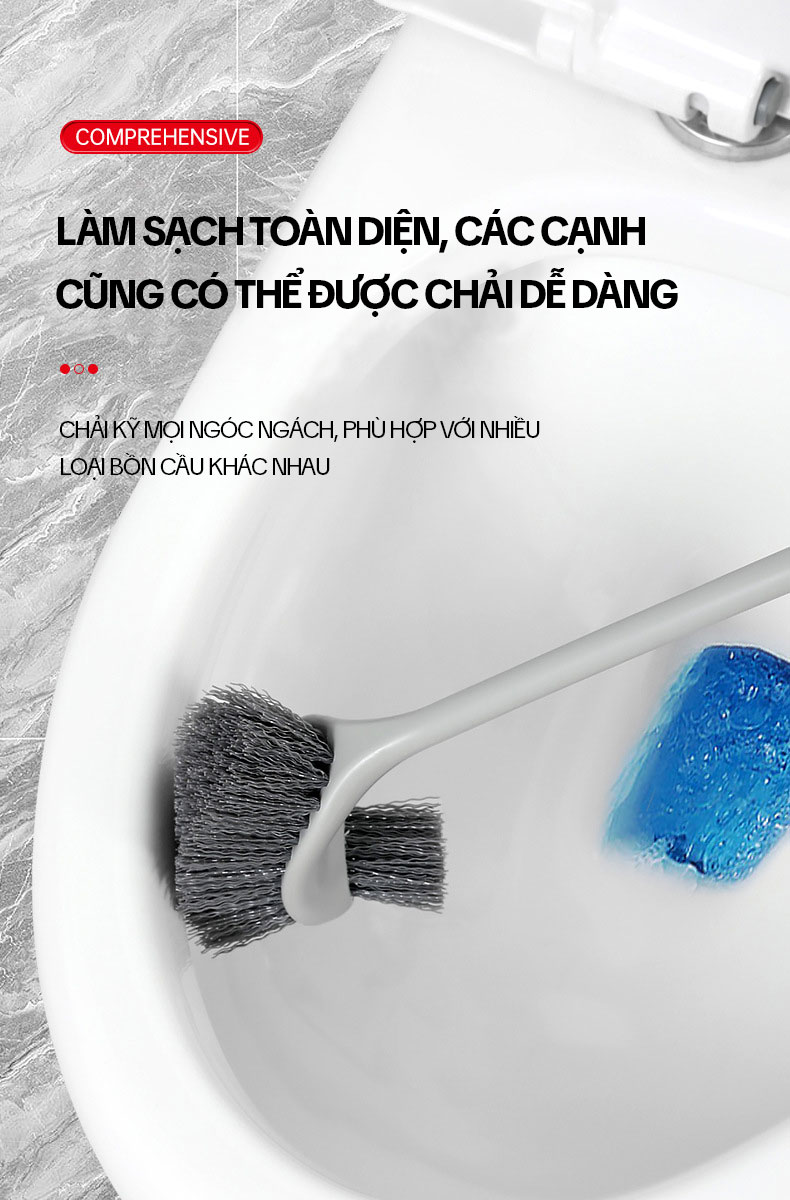 Mô tả Chổi Cọ Bồn Cầu 2 Mặt OKwife AGW-5746 - Cây Chà Bồn Cầu, Cọ Toilet Thông Minh, Bàn Chải Chà Bồn Cầu, Nhà Vệ Sinh - 7