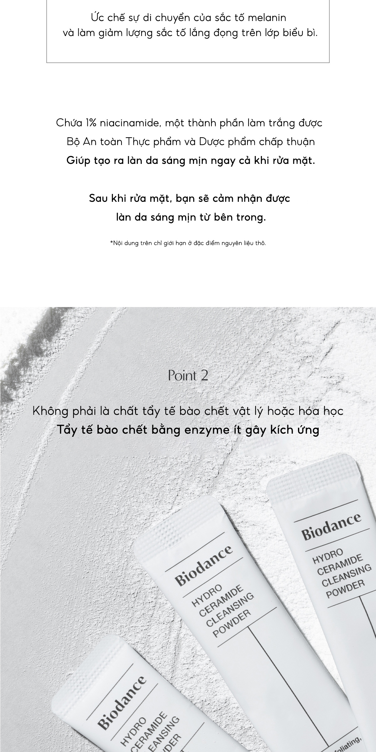 Mô tả BIODANCE Bột Rửa Mặt Tẩy Tế Bào Chết Sáng Da Dịu Nhẹ Hydro Ceramide Cleansing Power 30g - 3