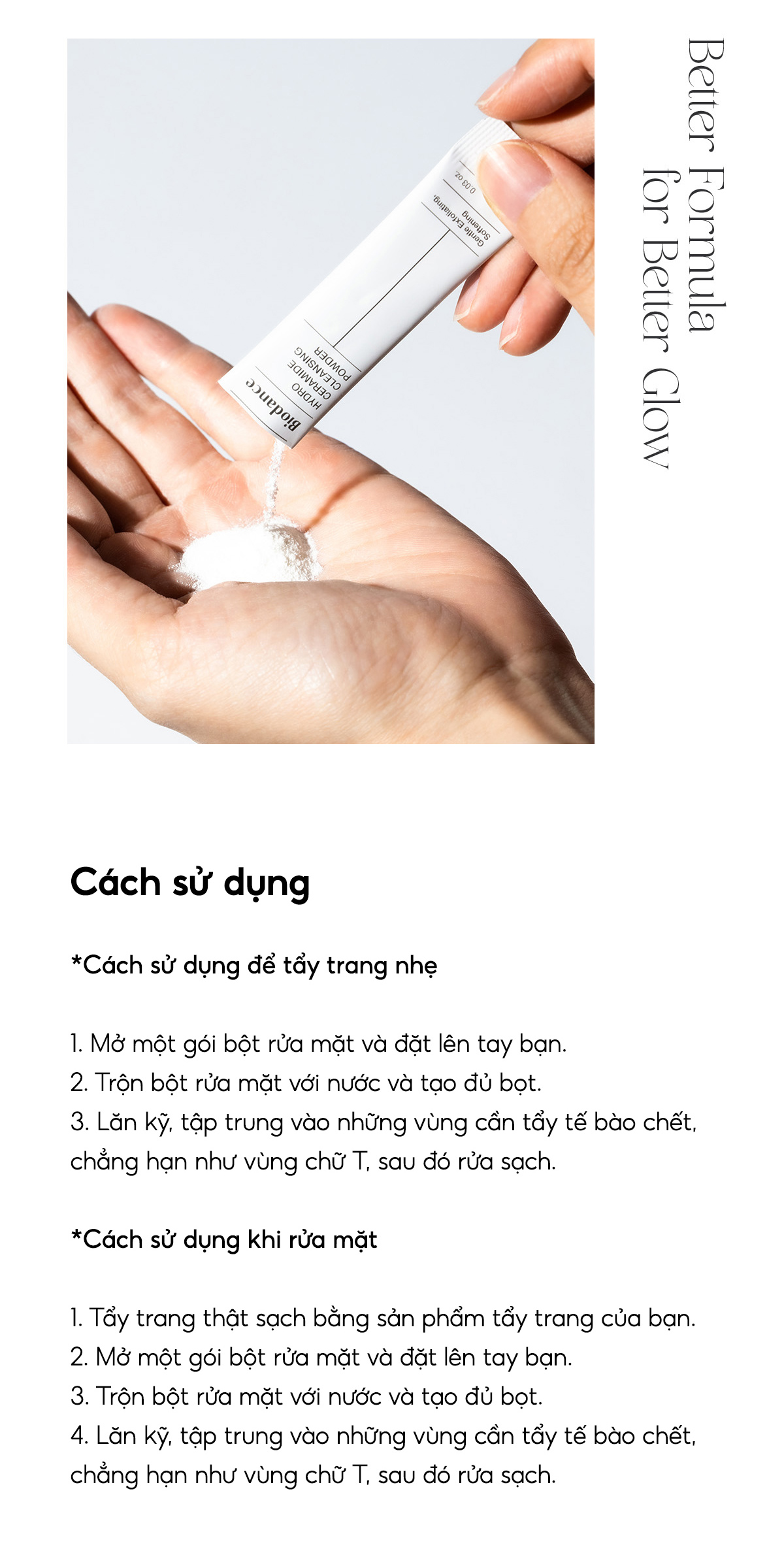Mô tả BIODANCE Bột Rửa Mặt Tẩy Tế Bào Chết Sáng Da Dịu Nhẹ Hydro Ceramide Cleansing Power 30g - 6