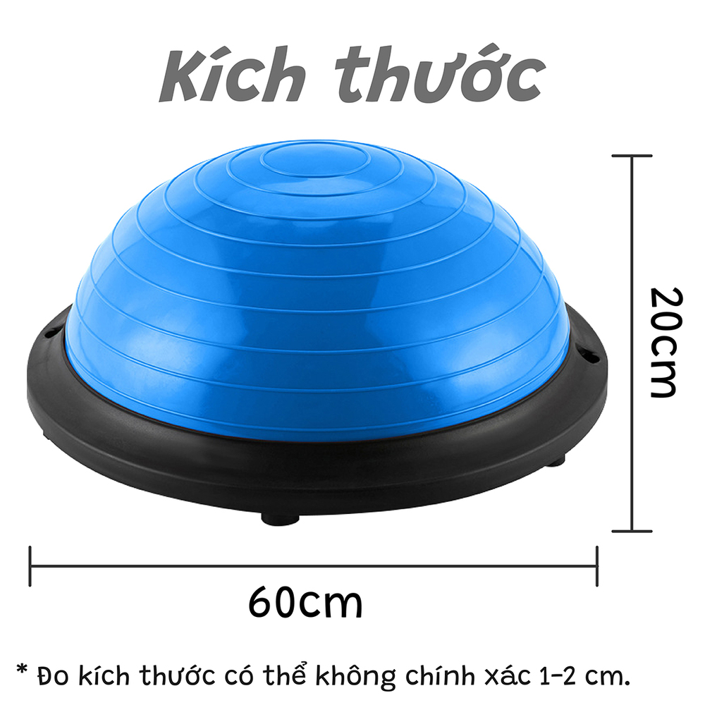 Mô tả BG Bóng tập YOGA bóng tập thể lực thăng bằng BALL BALANCE Bosu-ĐƯỜNG KÍNH: 58CM - 1