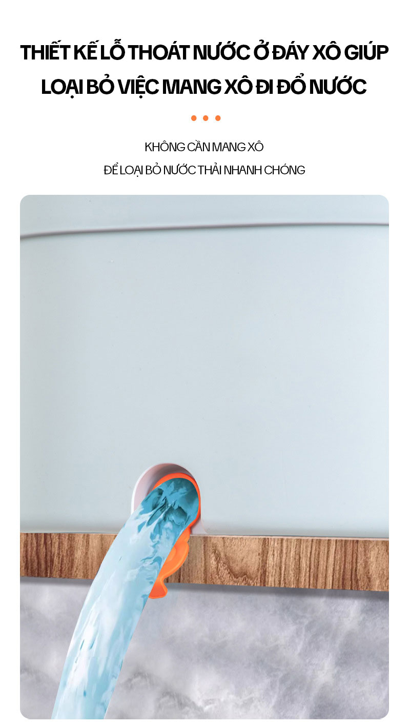 Mô tả Bộ Cây Lau Nhà Tách Nước Bẩn KITIMOP N08 PRO - Thùng Lau Nhà Tự Vắt Thông Minh, Chổi Lau Nhà 360 Độ, Lau Sàn Làm Sạch - 11
