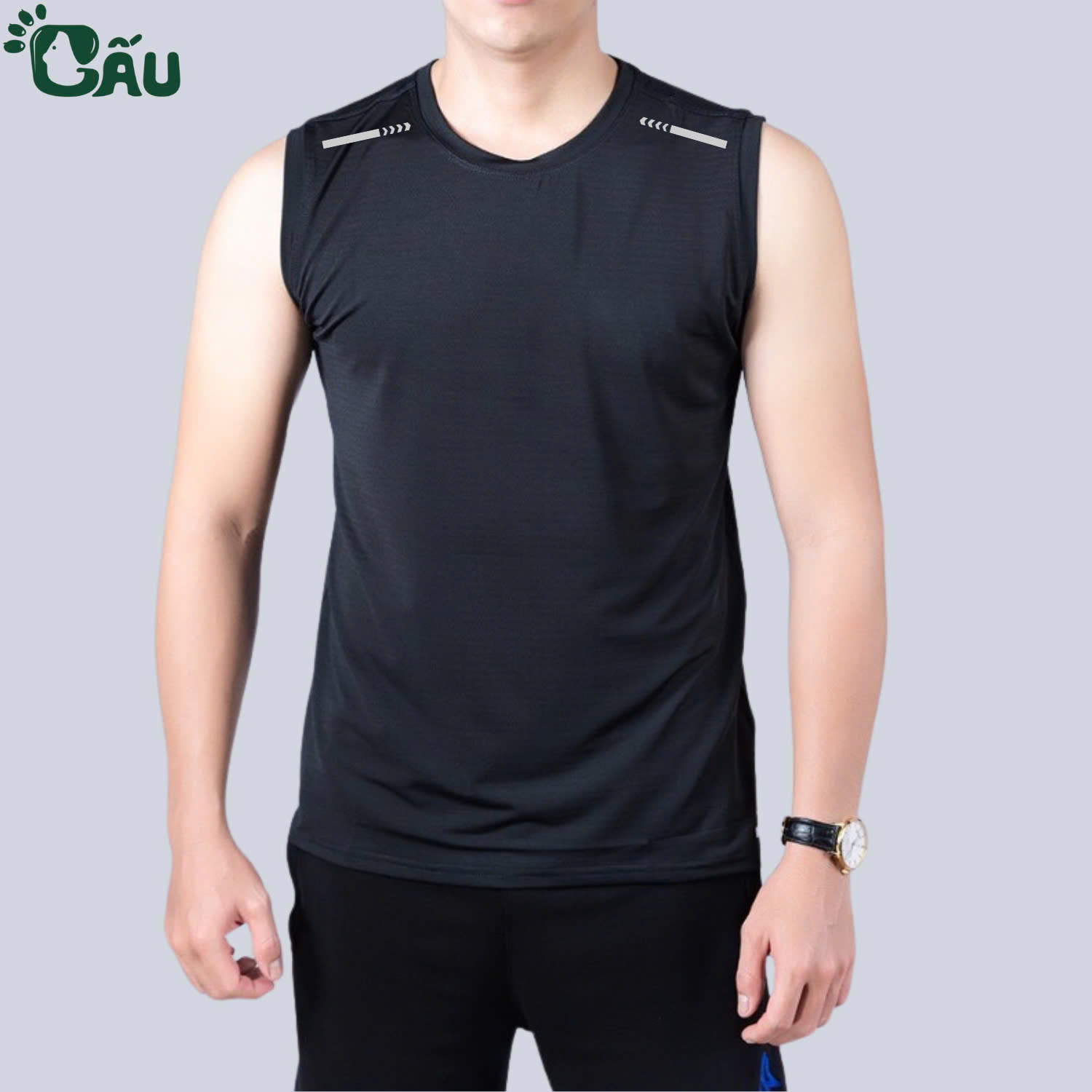 Mô tả Áo thun ba lỗ nam Gấu 194 vải thun mè co dãn 4 chiều, áo thể thao - gym - bóng đá, from slim fit - MÈ NGANG MŨI TÊN - 5