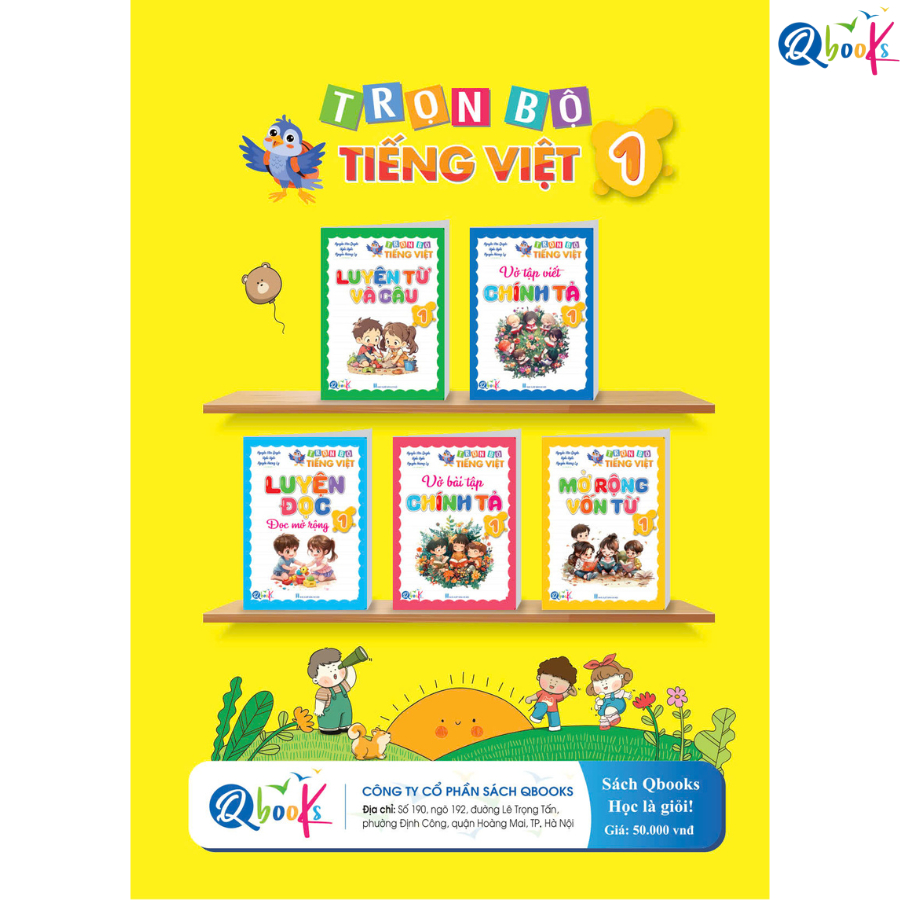 Mô tả Sách - Túi Trọn Bộ Toán và Tiếng Việt Lớp 1- Học chuyên sâu Học đâu chắc đấy - (14 quyển), Qbooks - 10