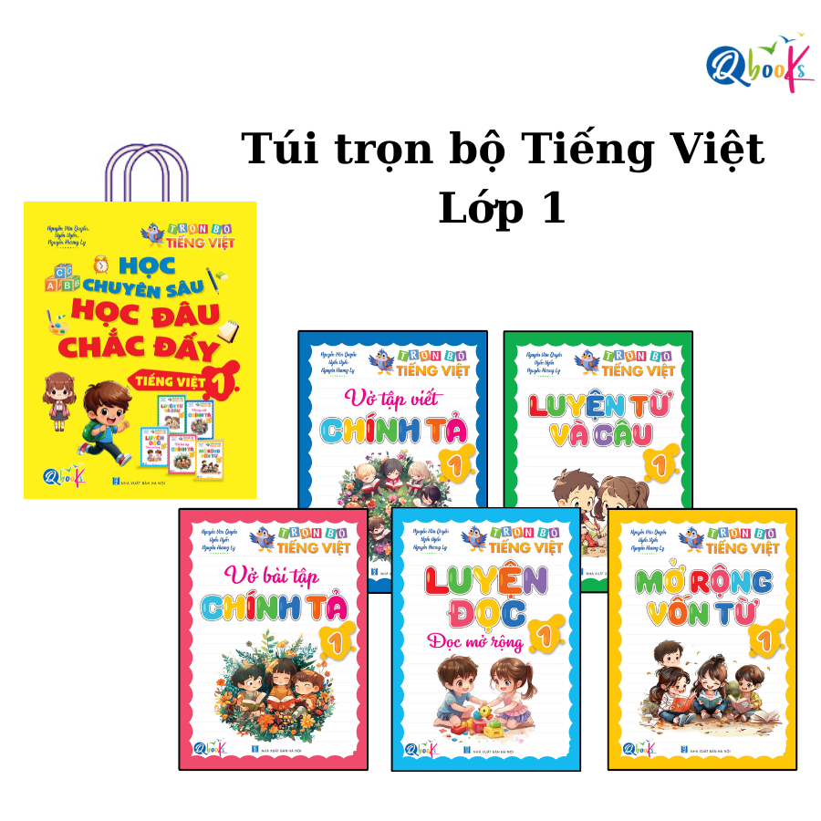 Mô tả Sách - Túi Trọn Bộ Toán và Tiếng Việt Lớp 1- Học chuyên sâu Học đâu chắc đấy - (14 quyển), Qbooks - 8