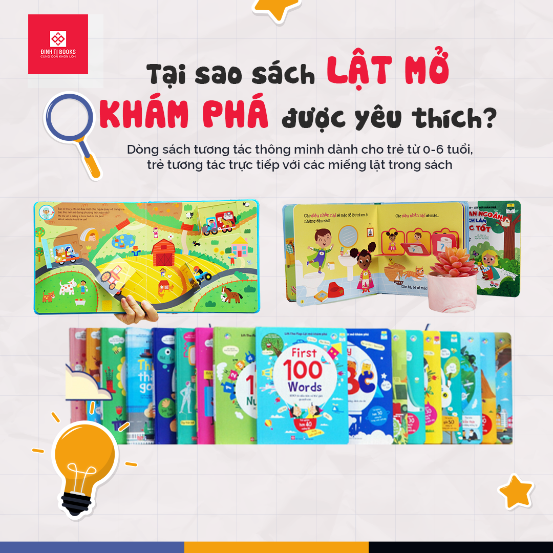 Mô tả Sách - Lift the flap - Lật mở khám phá dành cho trẻ từ 0 - 6 tuổi - Nhiều chủ đề - Đinh Tị Books - 1