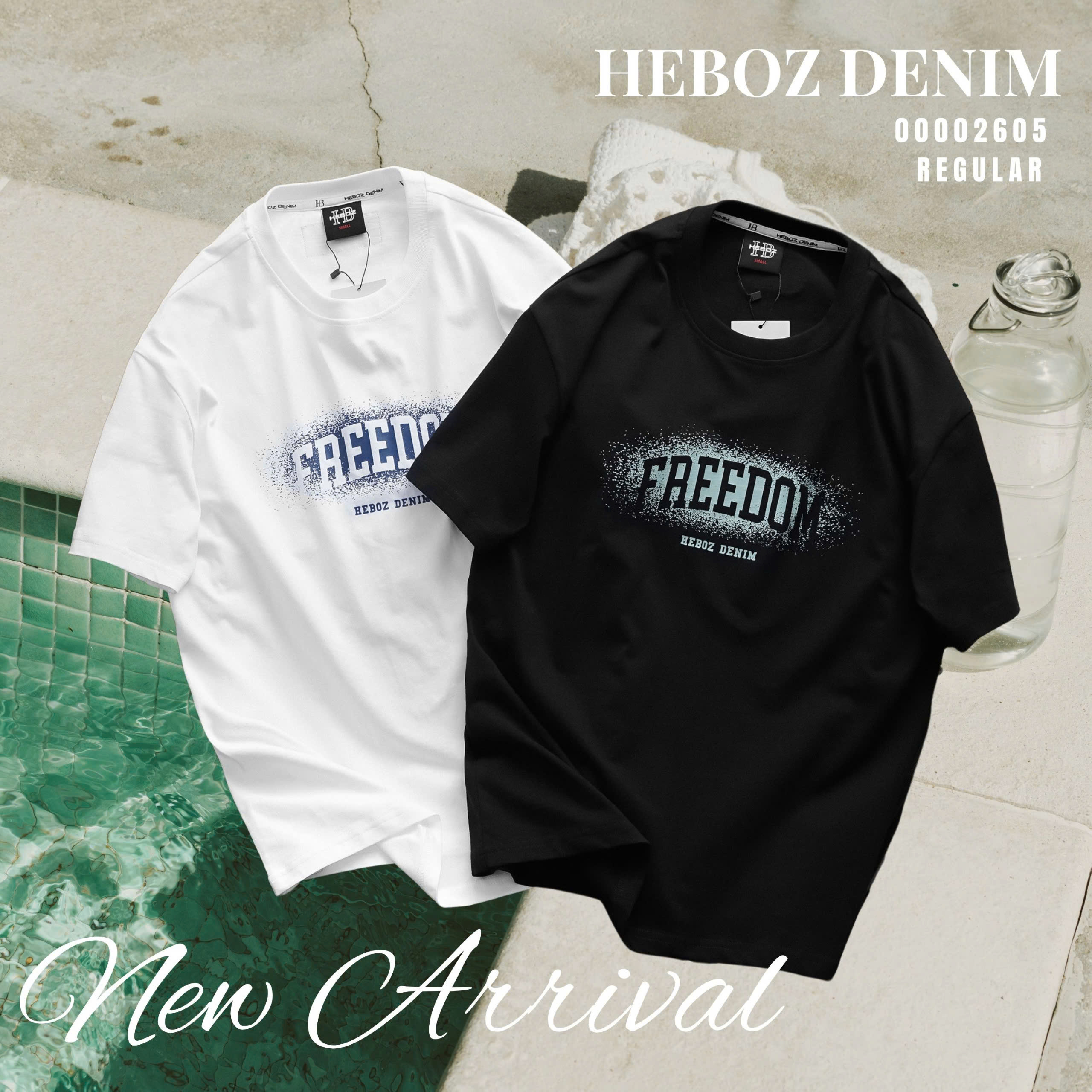 Mô tả Áo thun print Freedom Heboz 2M, áo phông in chữ kiểu dành cho nam - 00002605 - 1