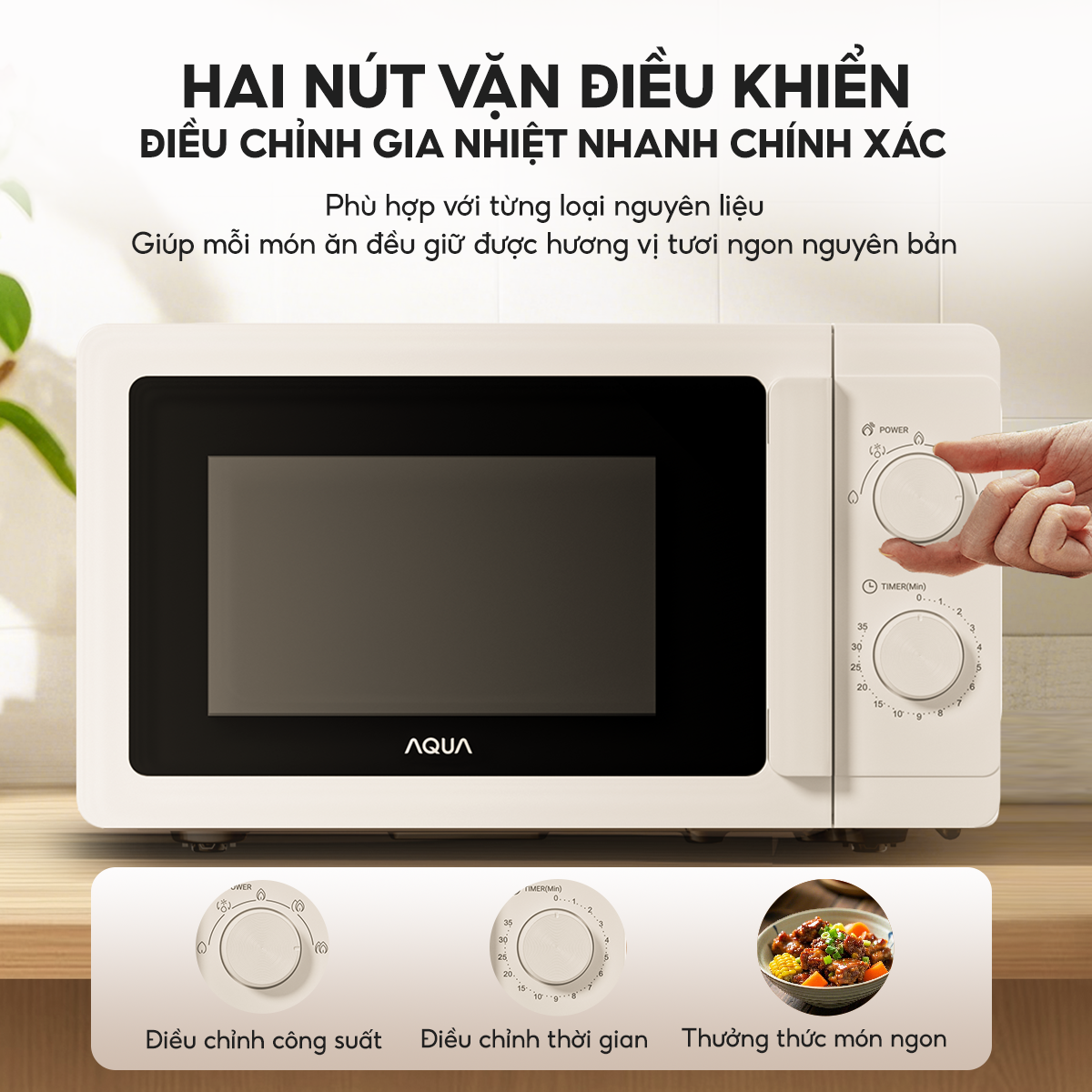 Mô tả Lò vi sóng AQUA MWM2001R 20L công nghệ mới tiết kiệm điện, đĩa xoay tháo rời dễ vệ sinh - 7
