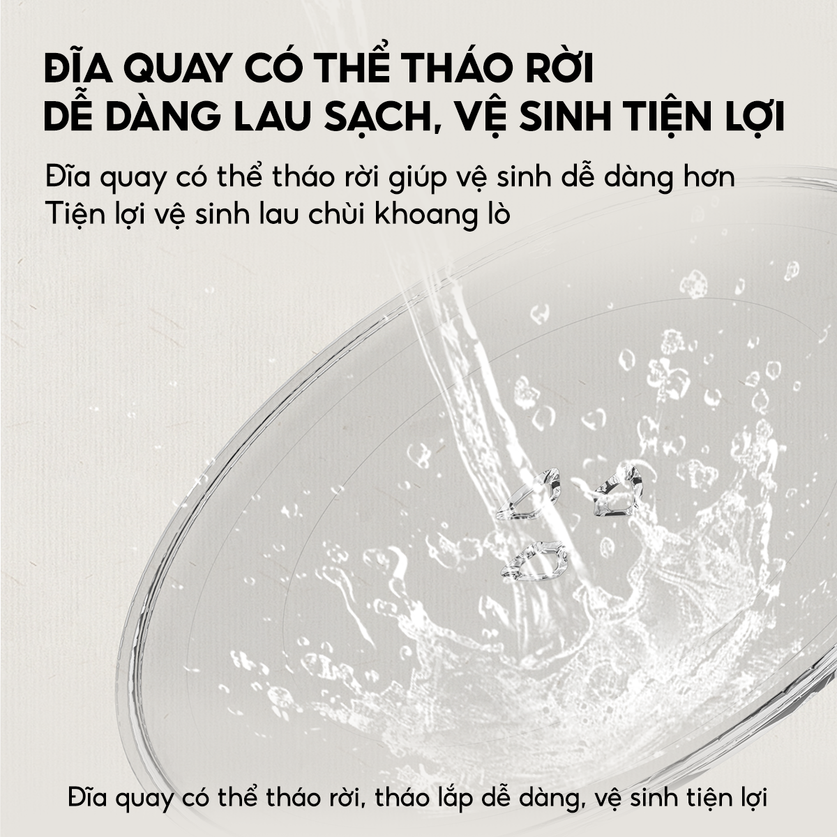 Mô tả Lò vi sóng AQUA MWM2001R 20L công nghệ mới tiết kiệm điện, đĩa xoay tháo rời dễ vệ sinh - 10