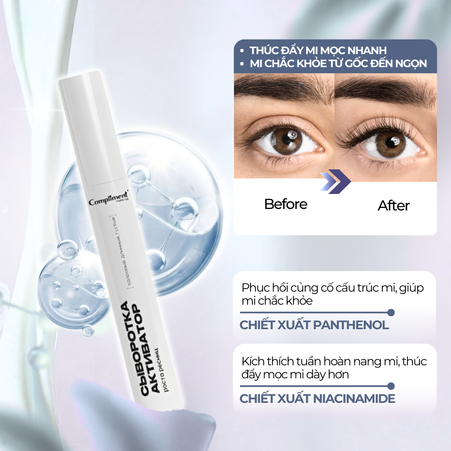 Mô tả Dưỡng Mi Compliment Chính Hãng - Chuốt Mi Dày Và Dài Chắc Khỏe, Mọc Siêu Nhanh 12ml - 7