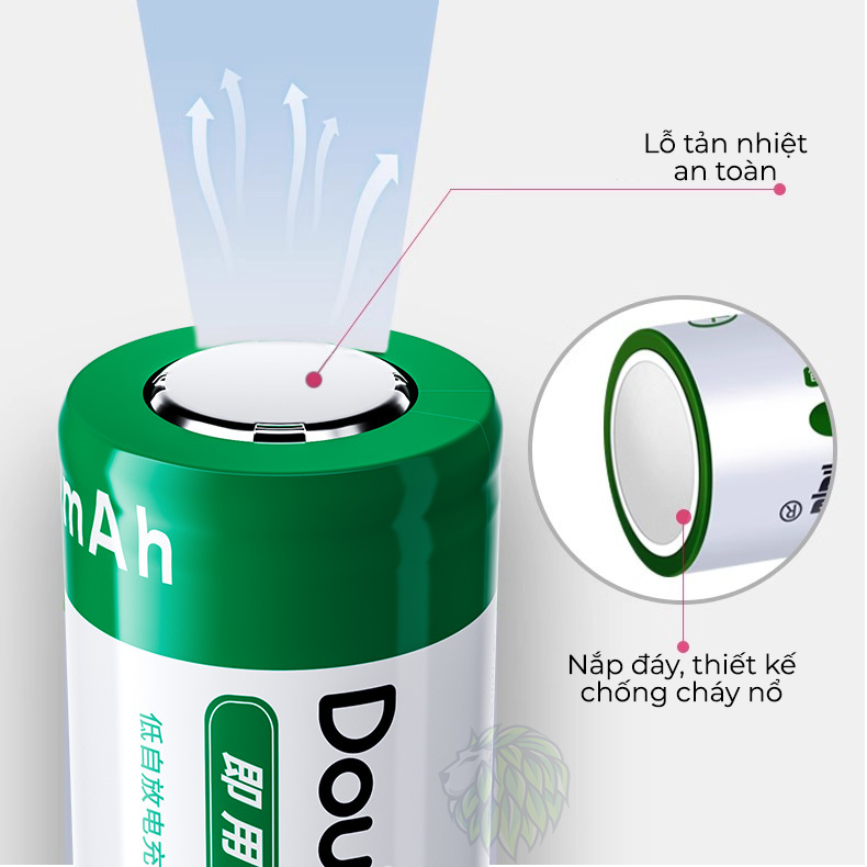 Pin Sạc 26650 viên Doublepow dung lượng 5000mAh,pin lithium thế ắc quy ...