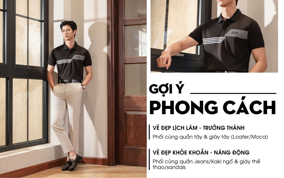 Mô tả Áo Polo Hoạ Tiết 8APCT498 Biluxury Kháng Khuẩn Chống Nhăn Bền Màu - BST KHỞI SỰ THÀNH CÔNG - 3