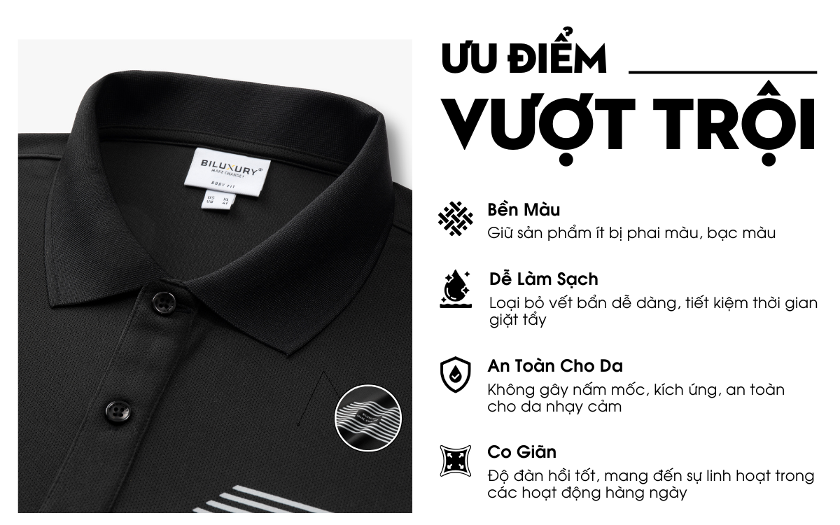 Mô tả Áo Polo Hoạ Tiết 8APCT498 Biluxury Kháng Khuẩn Chống Nhăn Bền Màu - BST KHỞI SỰ THÀNH CÔNG - 6