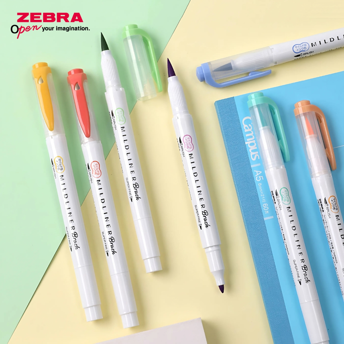 Mô tả Bút Dạ Quang Mildliner Brush Zebra Pen 25 Màu- Đầu Highlight 0.5mm-0.7mm - [Chính hãng] - 1 cây - 3