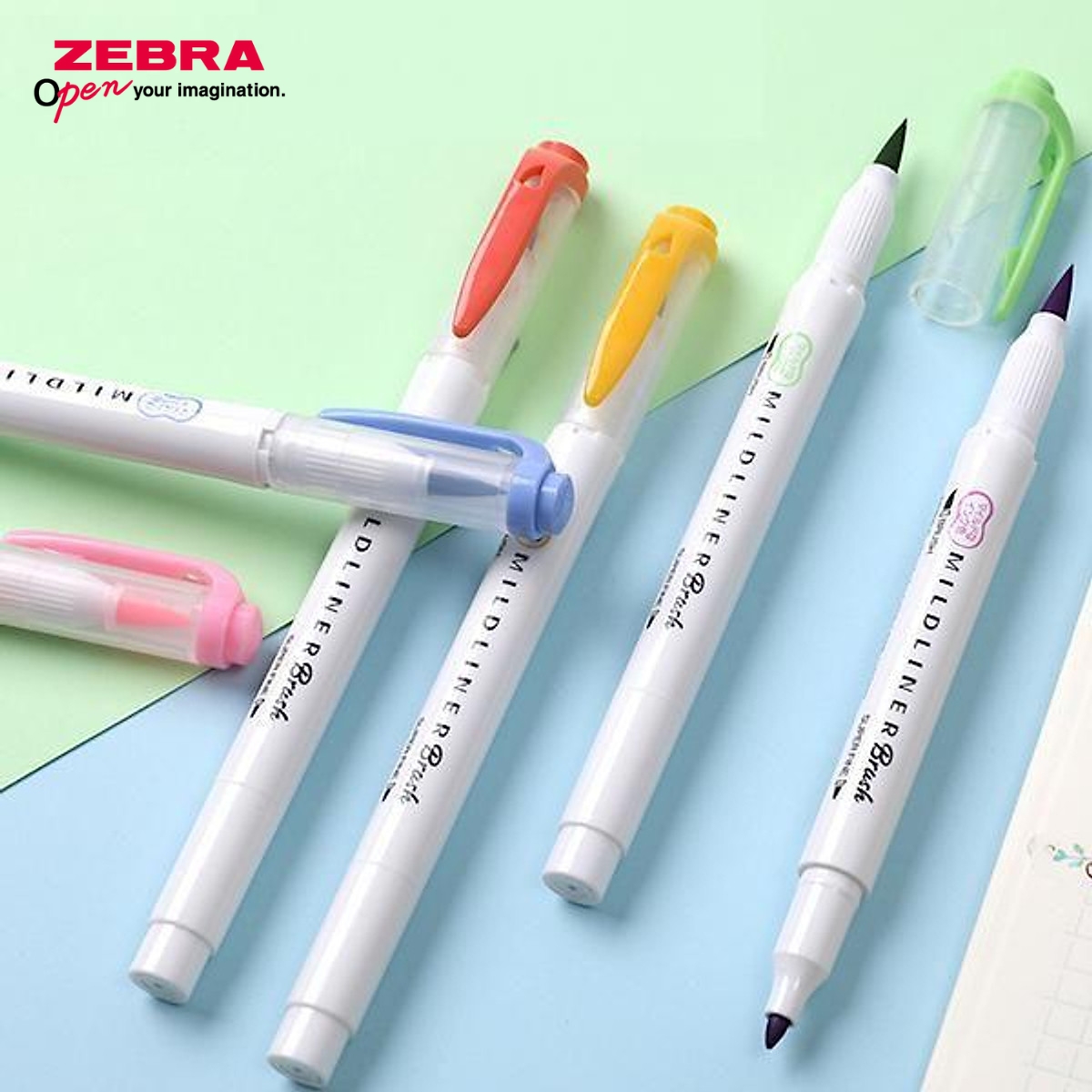 Mô tả Bút Dạ Quang Mildliner Brush Zebra Pen 25 Màu- Đầu Highlight 0.5mm-0.7mm - [Chính hãng] - 1 cây - 6