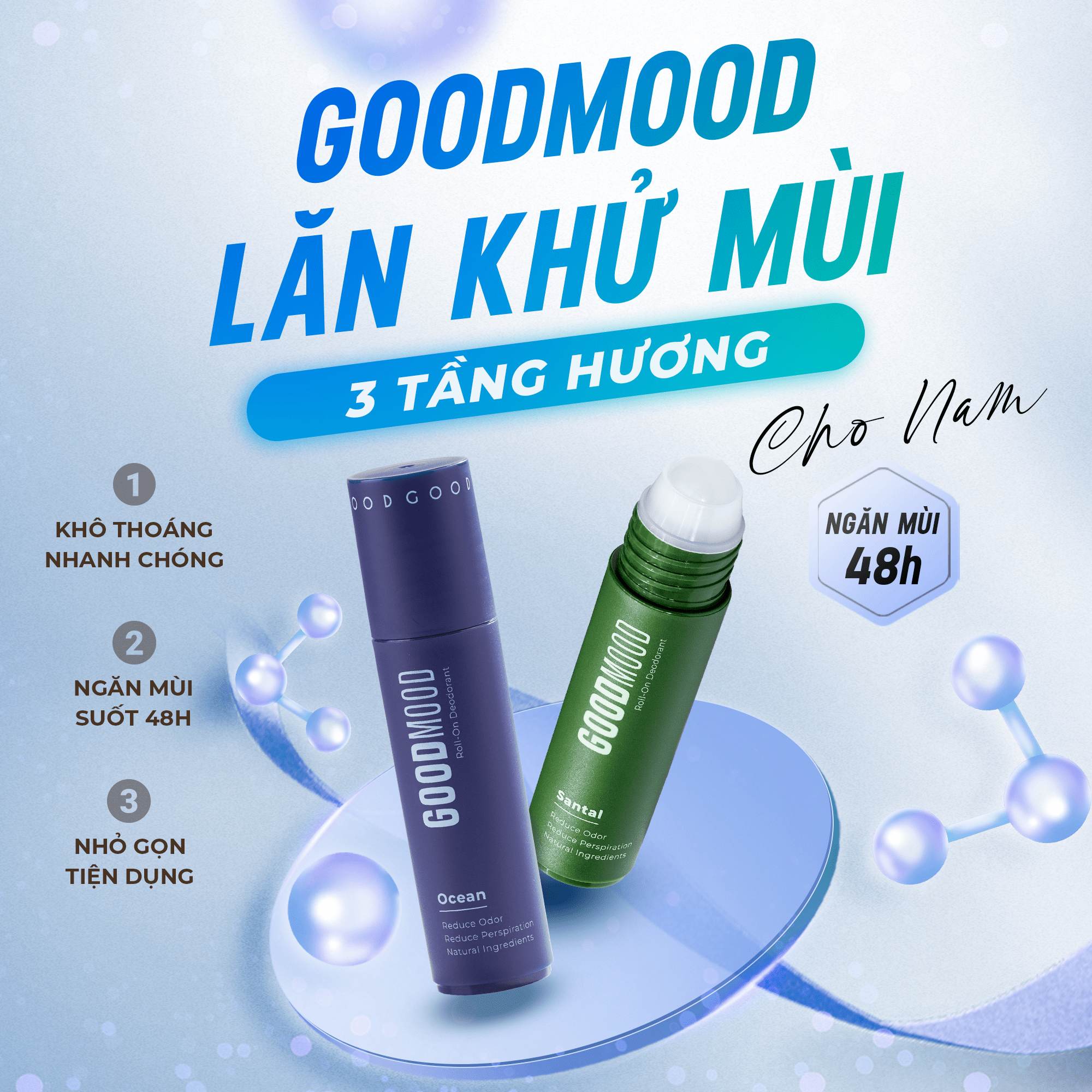 Mô tả Lăn Khử Mùi Nước Hoa Nam Thơm Lâu BFO GOODMOOD 20ml - 2