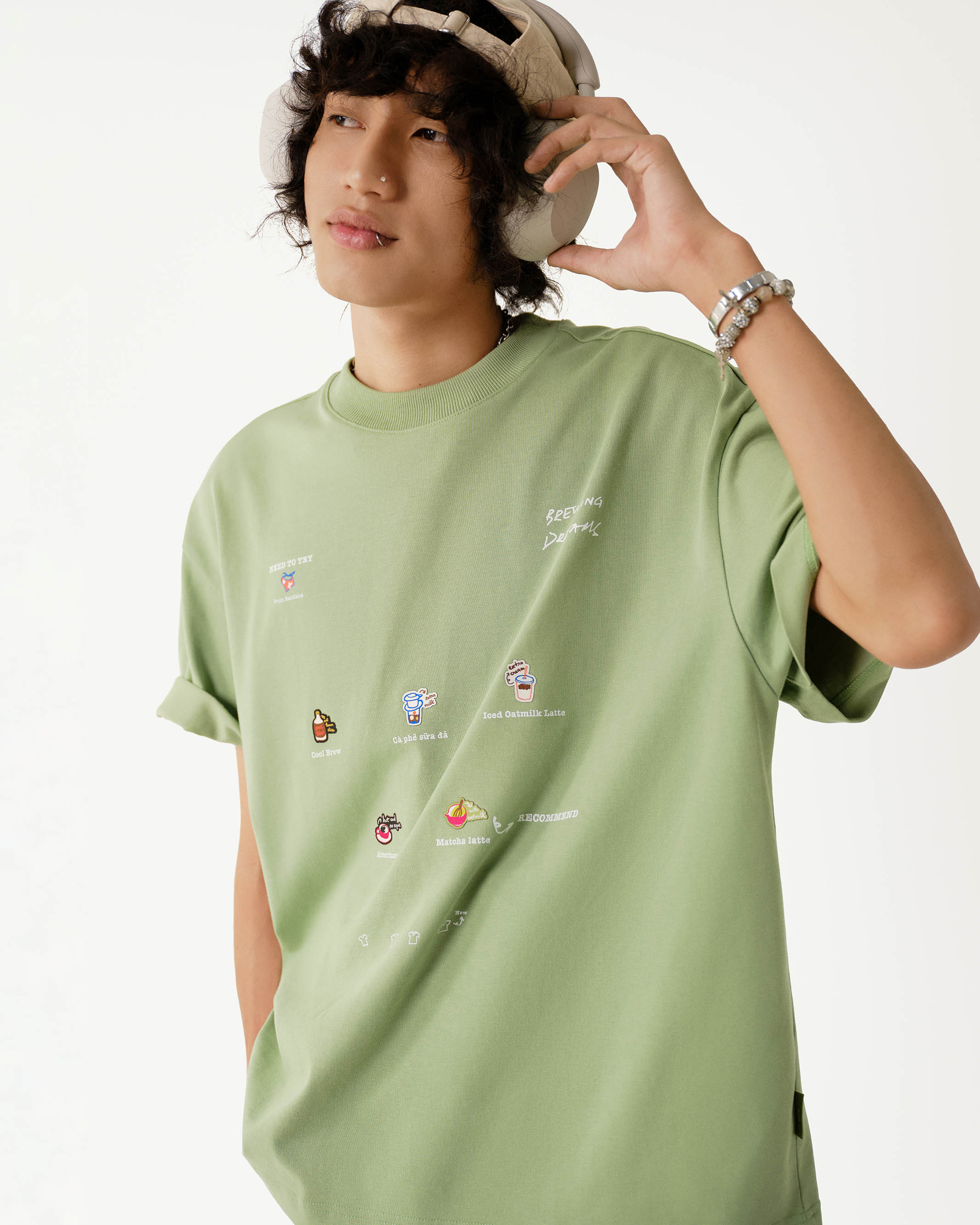 Mô tả Áo Thun Tay Ngắn Vải S.Cafe In Patch Form Boxy - Routine 10S25TSS048 - 6