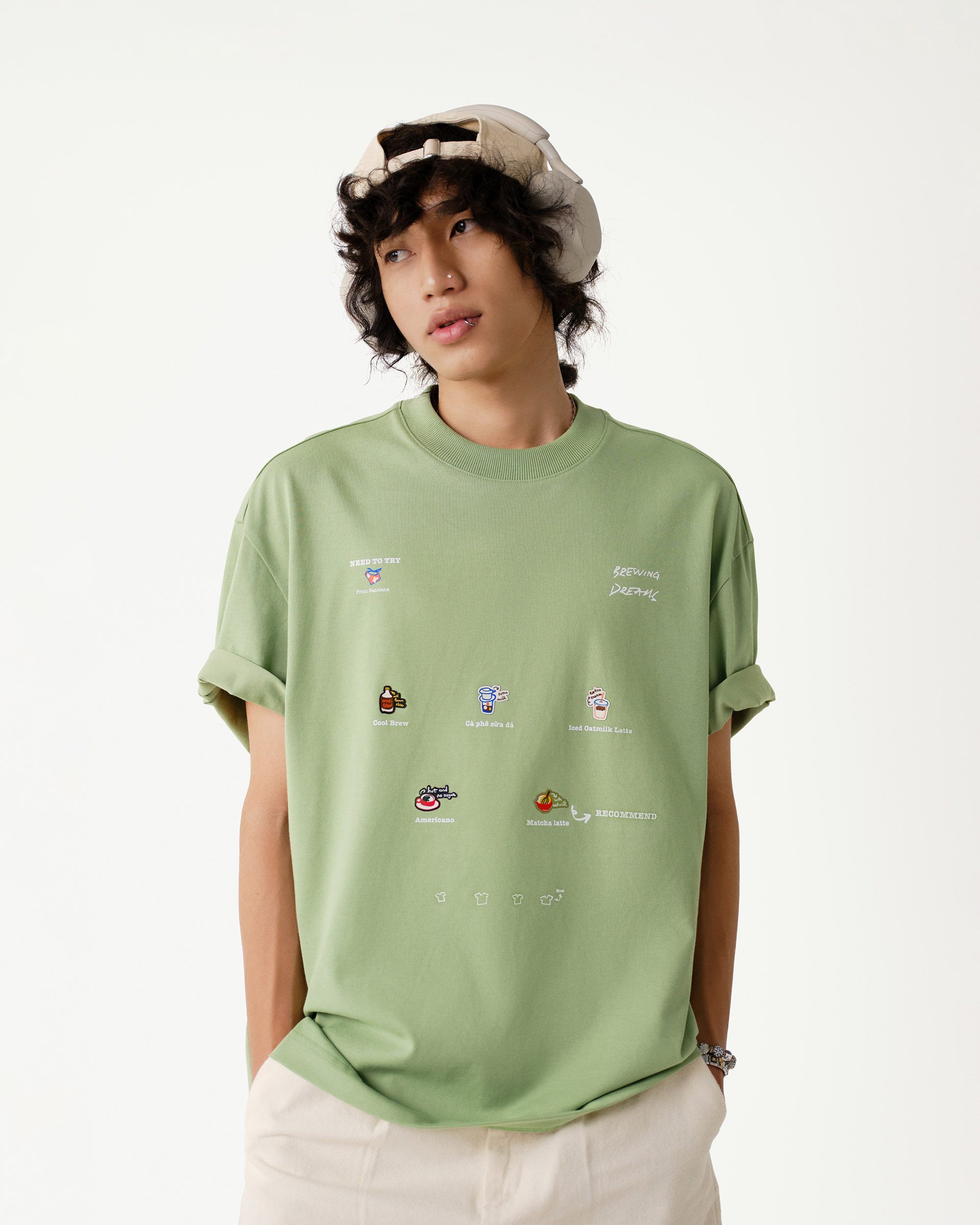 Mô tả Áo Thun Tay Ngắn Vải S.Cafe In Patch Form Boxy - Routine 10S25TSS048 - 8