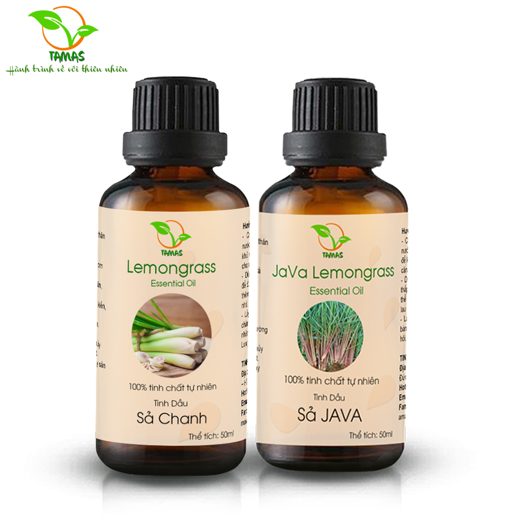 Mô tả Combo tinh dầu sả chanh+ sả java chai 50ml - 1