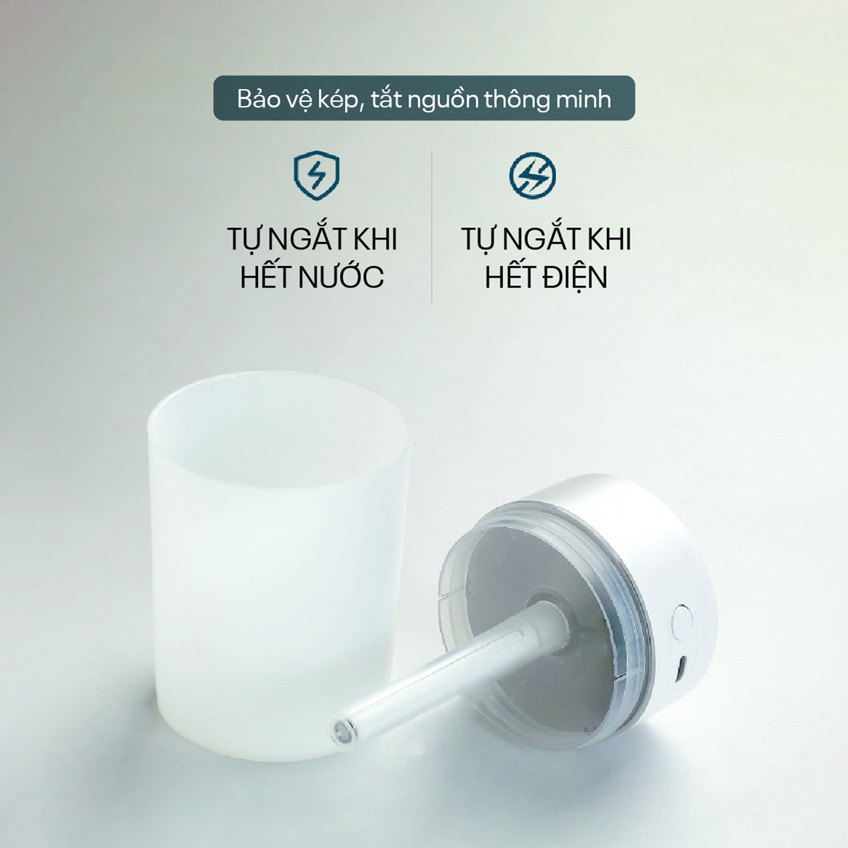 Mô tả Máy phun sương tạo ẩm cầm tay Fujihome HM01 thiết kế hình trụ , nhỏ gọn vừa lòng bàn tay - 2