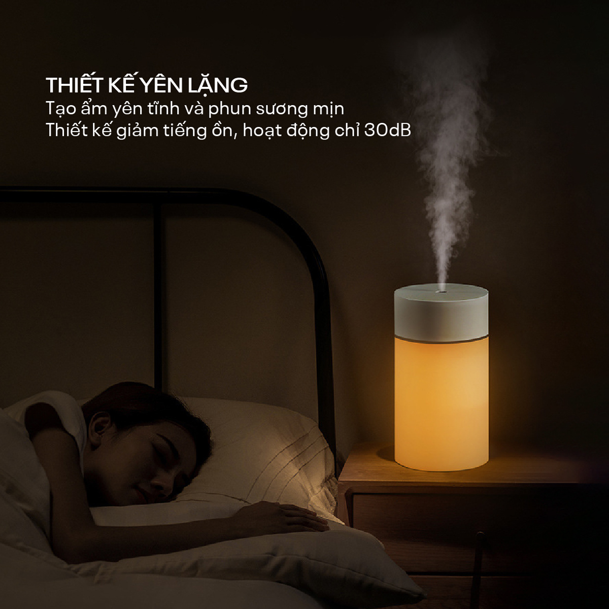 Mô tả Máy phun sương tạo ẩm cầm tay Fujihome HM01 thiết kế hình trụ , nhỏ gọn vừa lòng bàn tay - 3