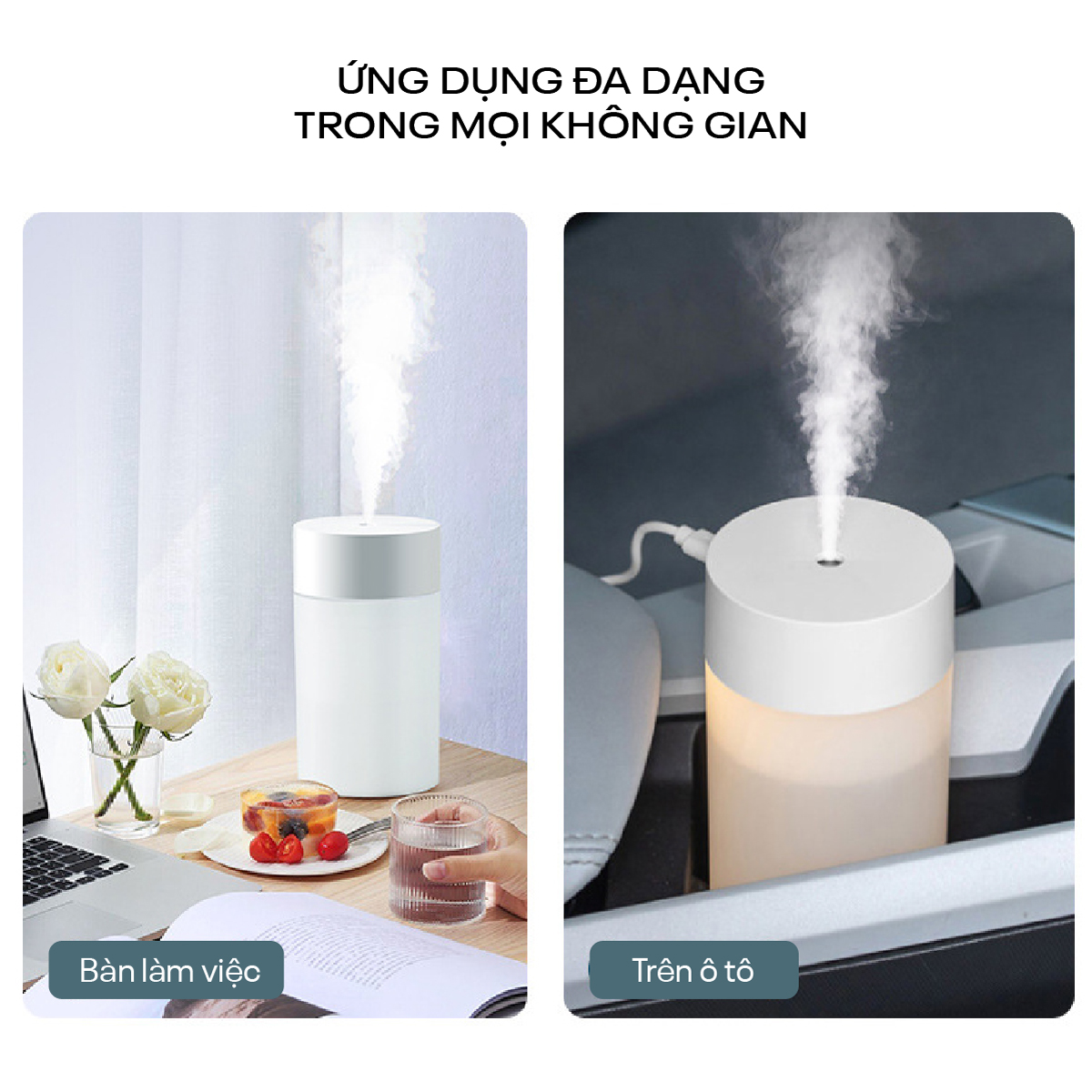Mô tả Máy phun sương tạo ẩm cầm tay Fujihome HM01 thiết kế hình trụ , nhỏ gọn vừa lòng bàn tay - 6