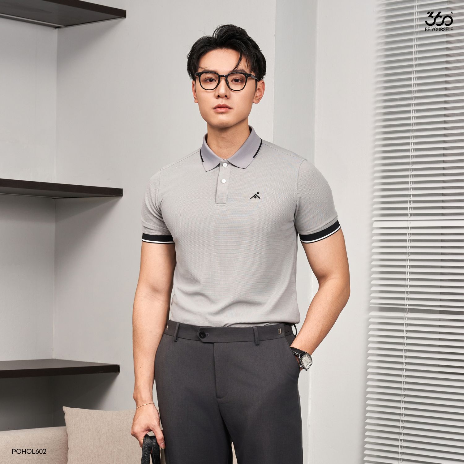 Mô tả Áo polo nam COOL TOUCH cao cấp, thanh lịch 360 Boutique áo thun phông có cổ đẹp, trẻ trung POHOL602 - 1