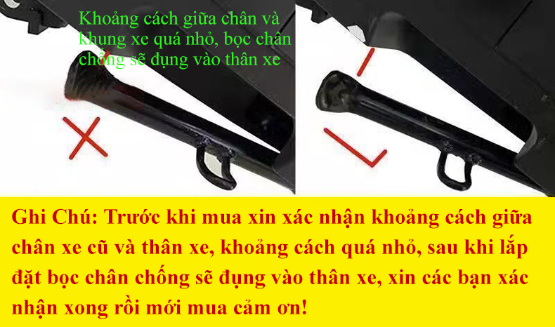 Đệm chân chống xe máy MYT chống trượt