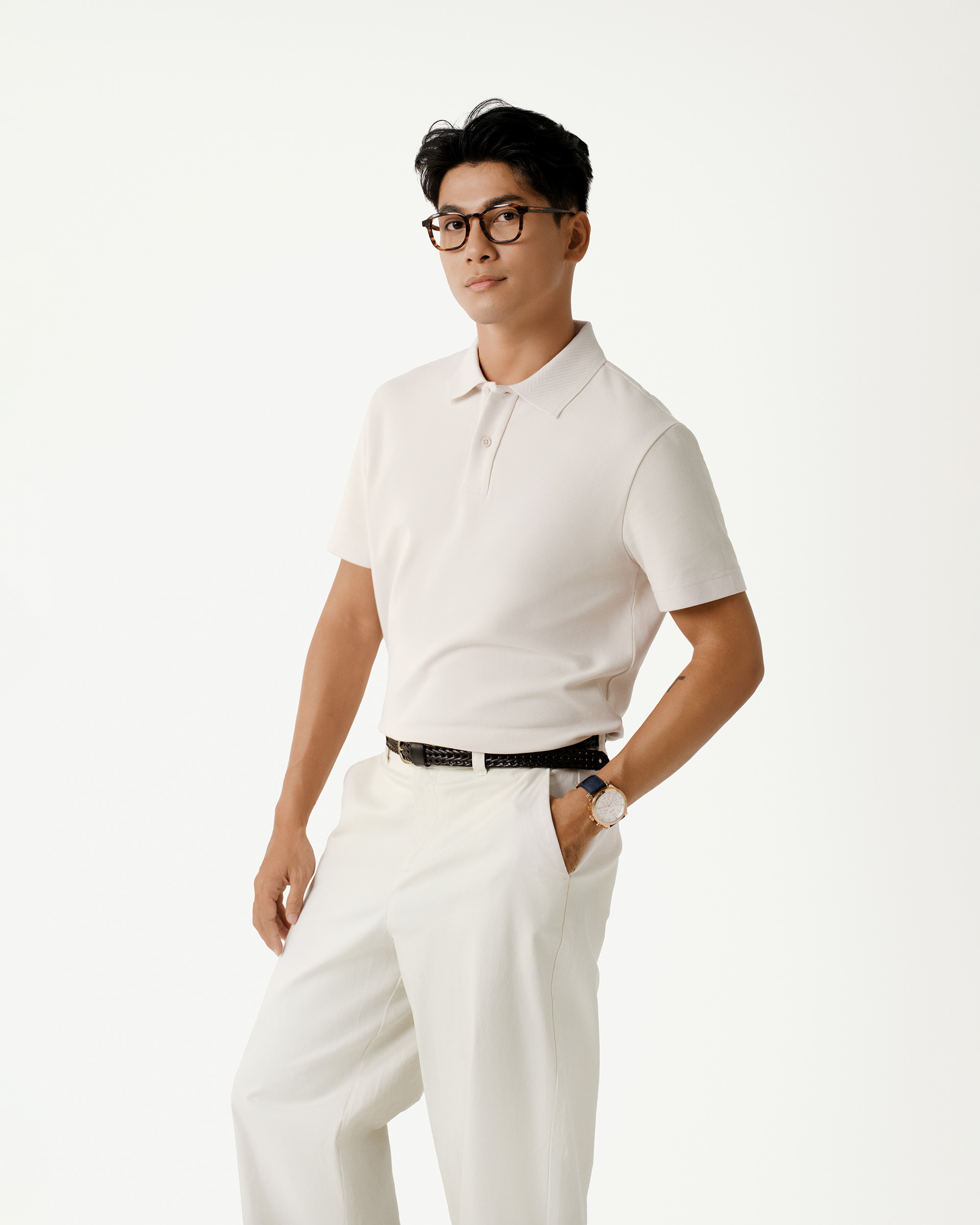 Mô tả Áo Polo Nam Tay Ngắn Vải S.Café Bo Cổ Gân Form Fitted - Routine 10S25POL028 - 3