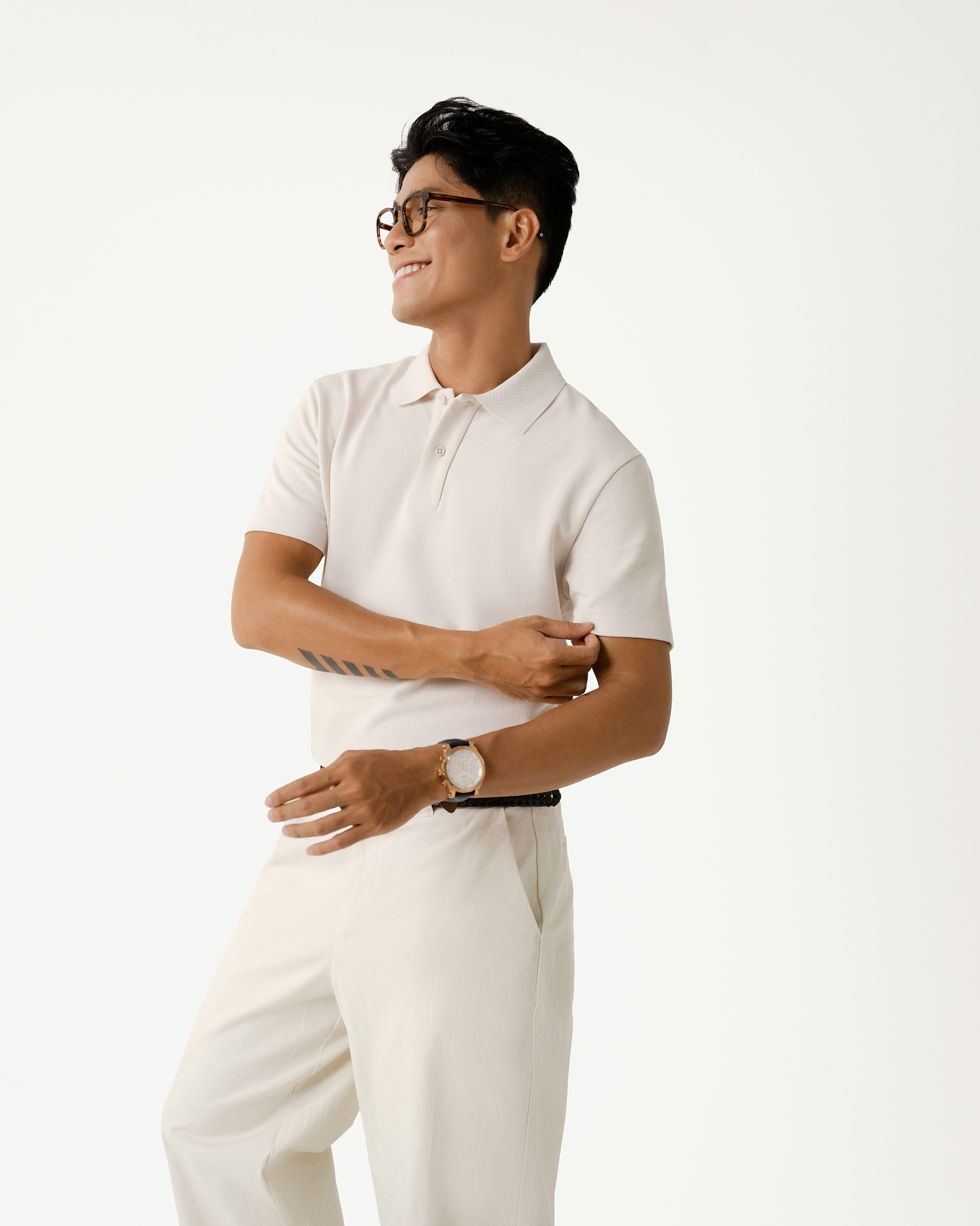 Mô tả Áo Polo Nam Tay Ngắn Vải S.Café Bo Cổ Gân Form Fitted - Routine 10S25POL028 - 5